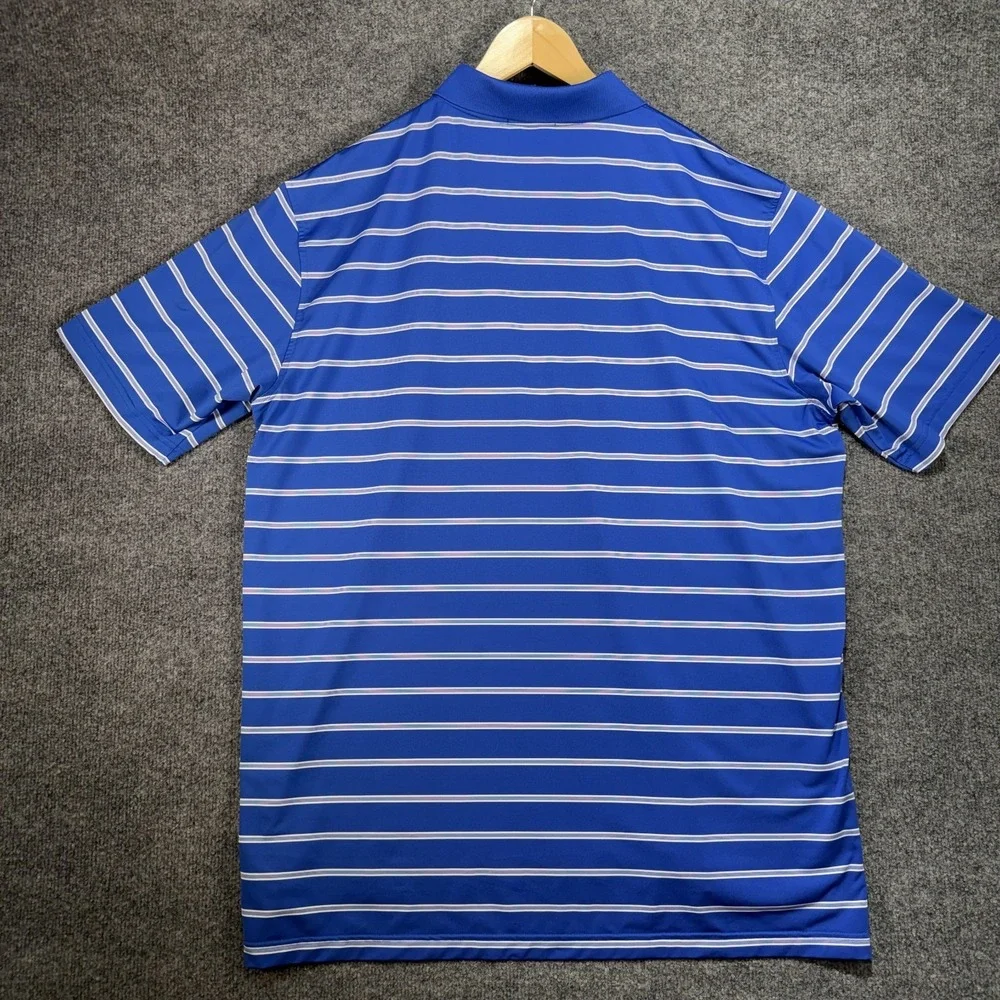 Peter Millar Summer Comfort Golf Polo Shirt Men's XL Blue Performance RCC Logo‎